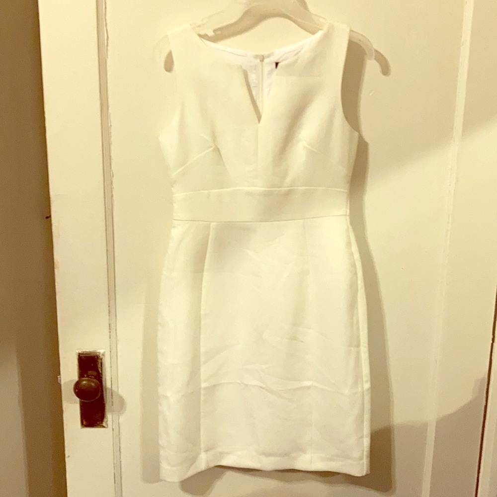 Banana Republic Sleeveless White Sheath Dress